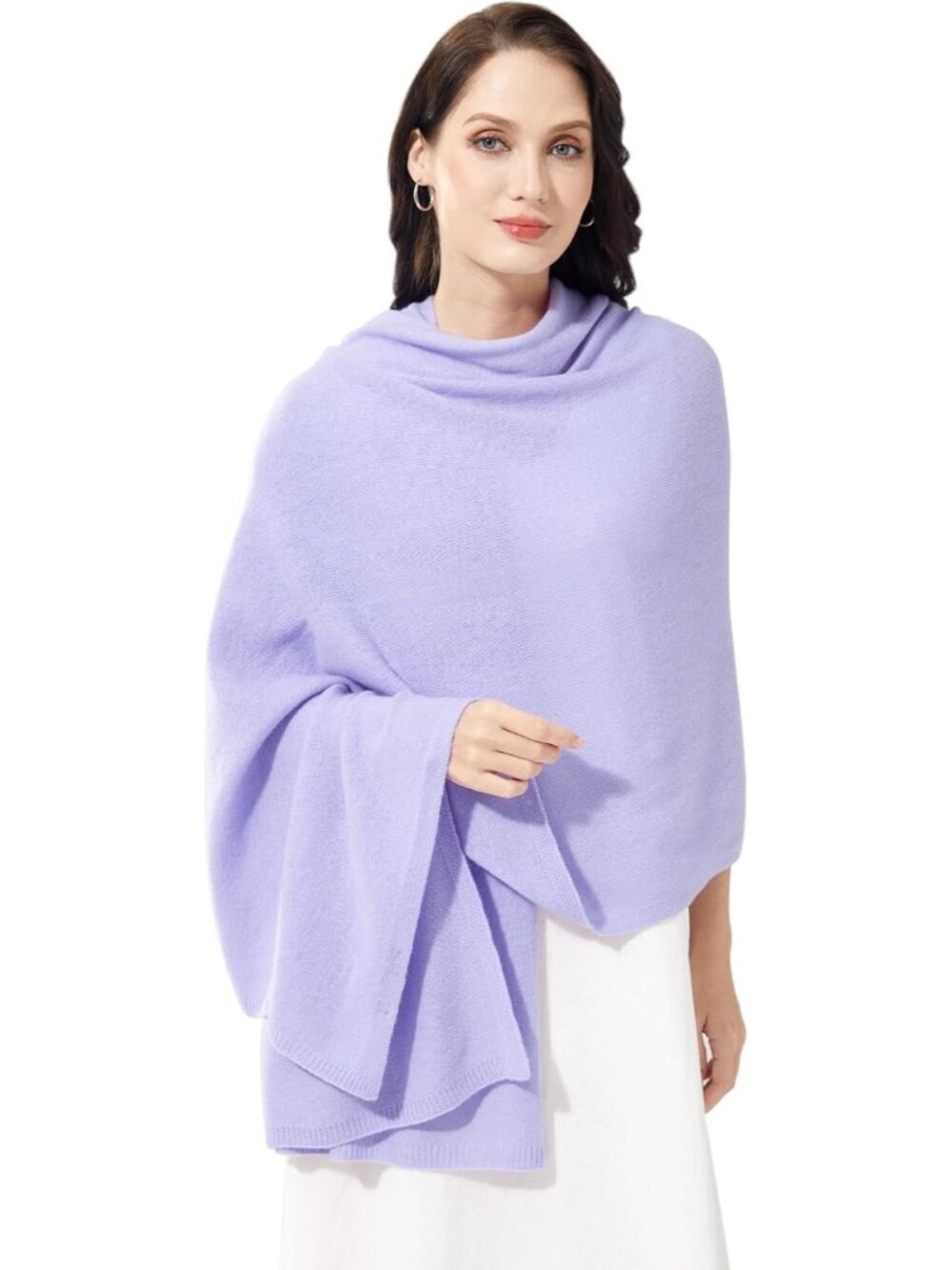 〽️Women's Cashmere Shawl Purpe Weddingl Winter Classic Shoulder Wrap 87"x28"